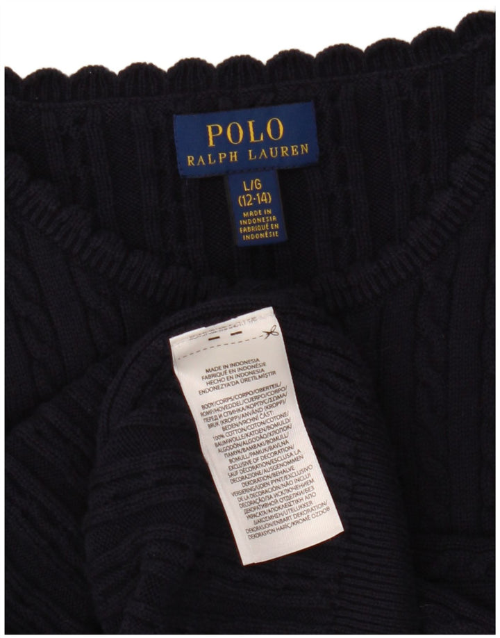 Pulover cardigan pentru fete POLO RALPH LAUREN 12-13 ani mare bleumarin