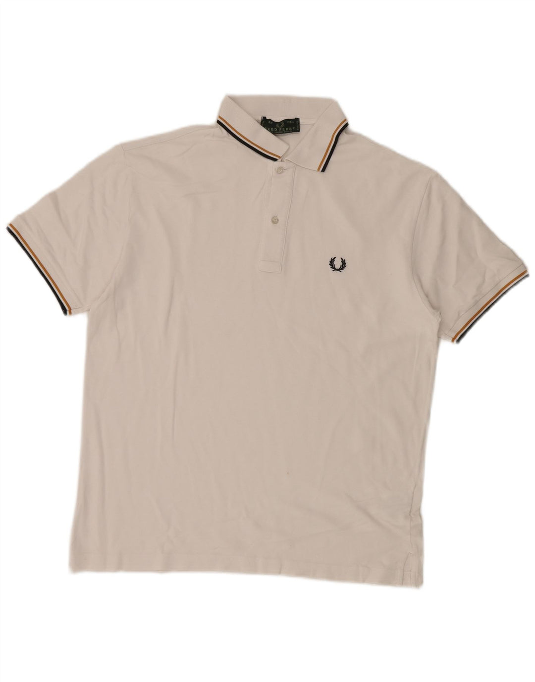 Cămașă polo Fred Perry pentru bărbați, bumbac alb mediu