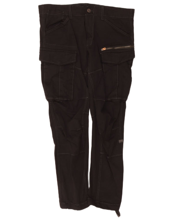 Pantaloni cargo subțiri pentru bărbați G-STAR L36 L32 bumbac negru