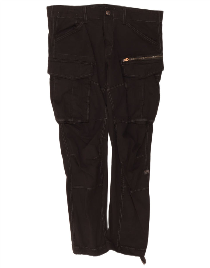 Pantaloni cargo subțiri pentru bărbați G-STAR L36 L32 bumbac negru