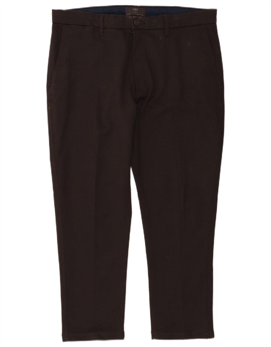 Pantaloni chino slim pentru bărbați Marks & Spencer L38 L29 bumbac gri