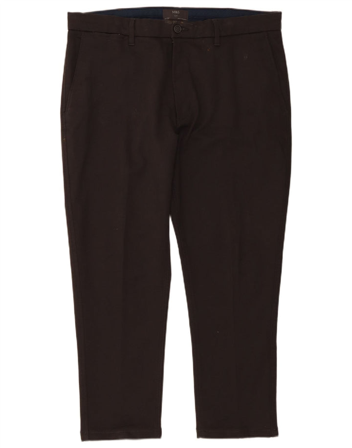 Pantaloni chino slim pentru bărbați Marks & Spencer L38 L29 bumbac gri