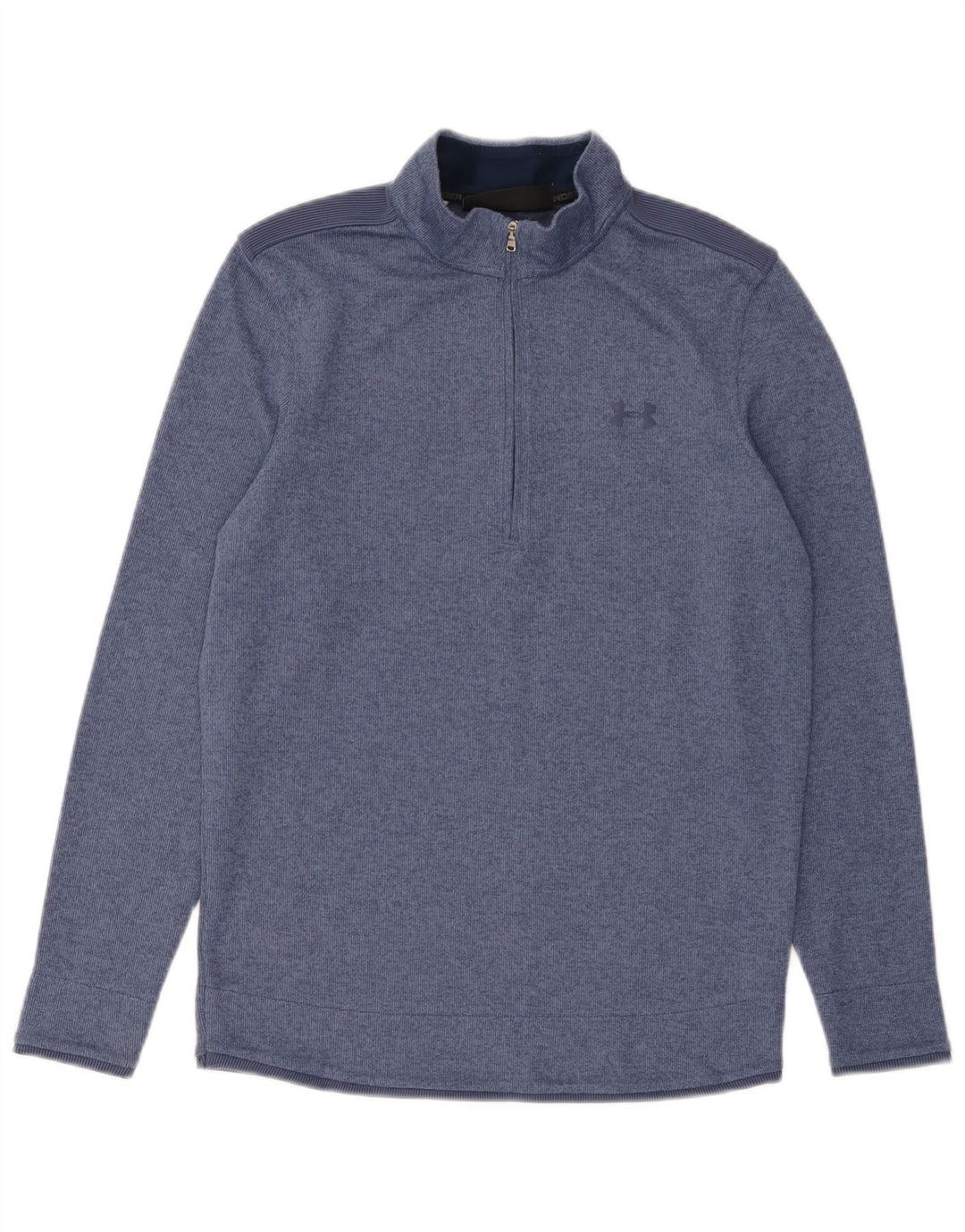 Top de trening Under Armour Cold Gear pentru bărbați, cu fermoar și gât, albastru mic