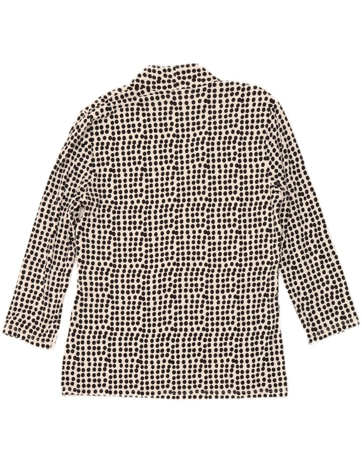 HOBBS Womens Top 3/4 Sleeve UK 14 Medium White Polka Dot Vintage Hobbs and Second-Hand Hobbs from Messina Hembry 
