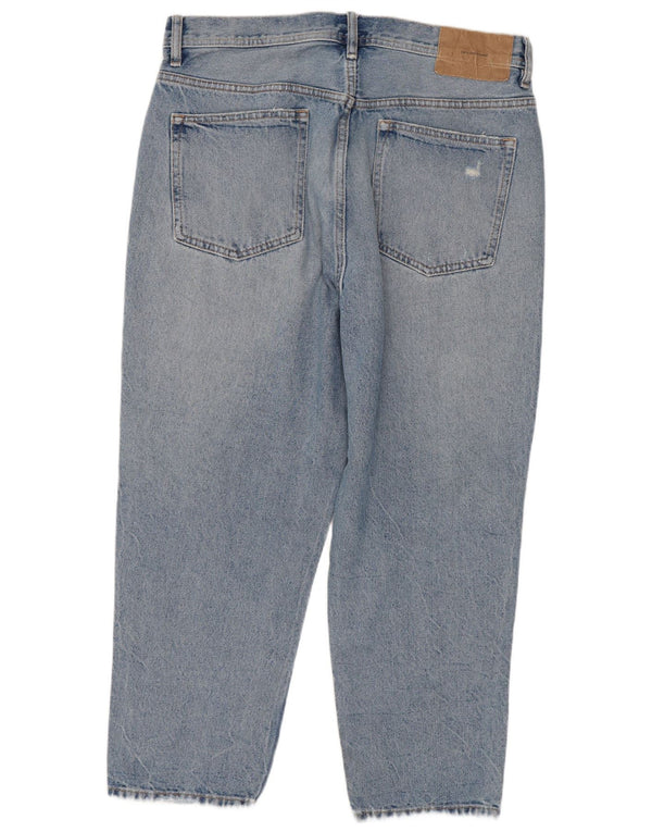 Blugi tăiați pentru bărbați ZARA EU 42 Large W32 L23 Blue Bumbac