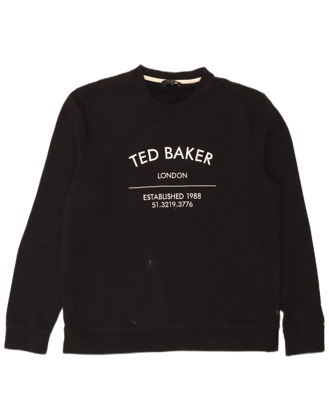 Hanorac grafic pentru bărbați Ted Baker Pulover Mărimea 4 Bumbac negru mare