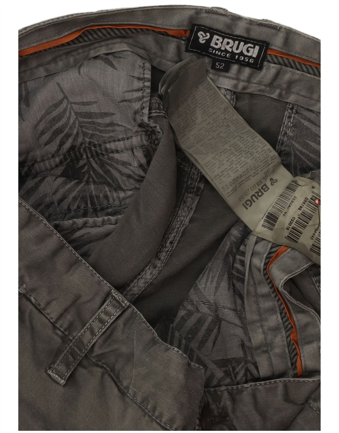 Pantaloni scurți cargo pentru bărbați Brugi IT 52 XL W32 bumbac gri