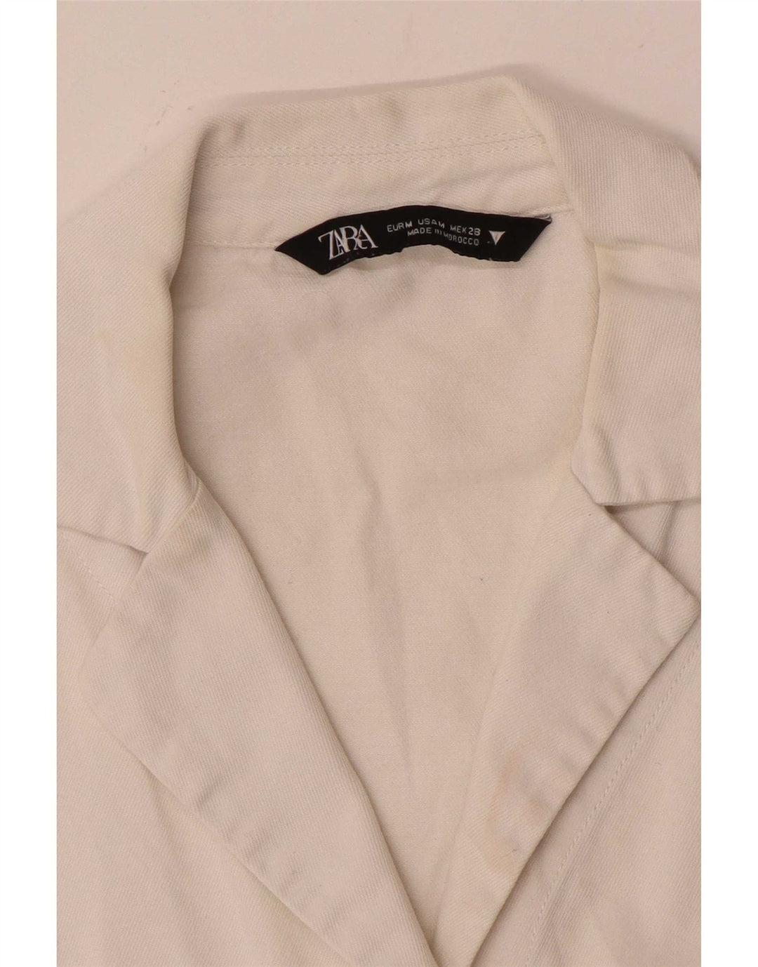 Bluză cămașă cu mânecă scurtă pentru femei Zara UK 14 Medium White