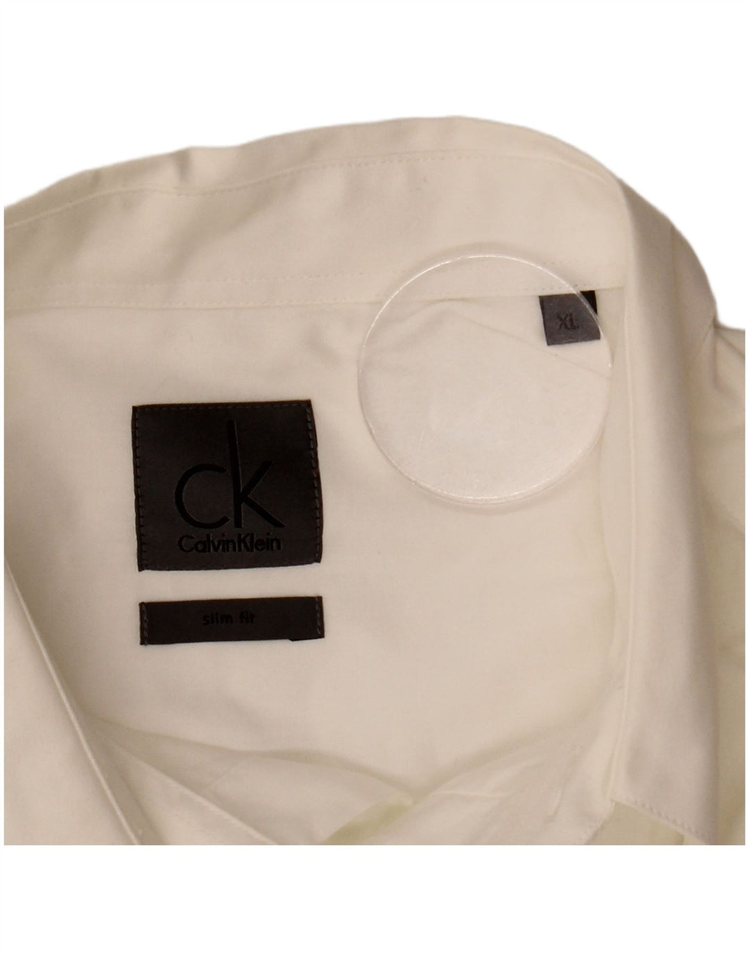 Cămașă pentru bărbați CALVIN KLEIN Slim Fit XL Alb
