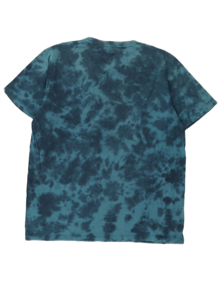 Tricou grafic pentru bărbați Saltrock Top Medium Blue Tie Dye Bumbac
