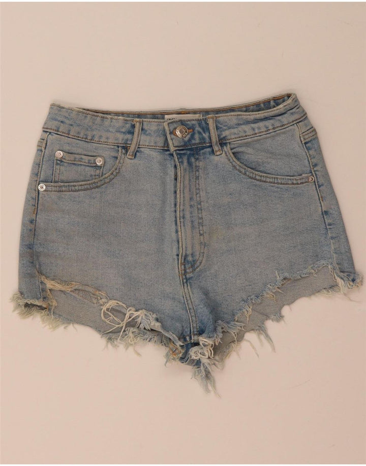 Pantaloni scurți din denim pentru femei Zara EU 38 Small W28 Blue
