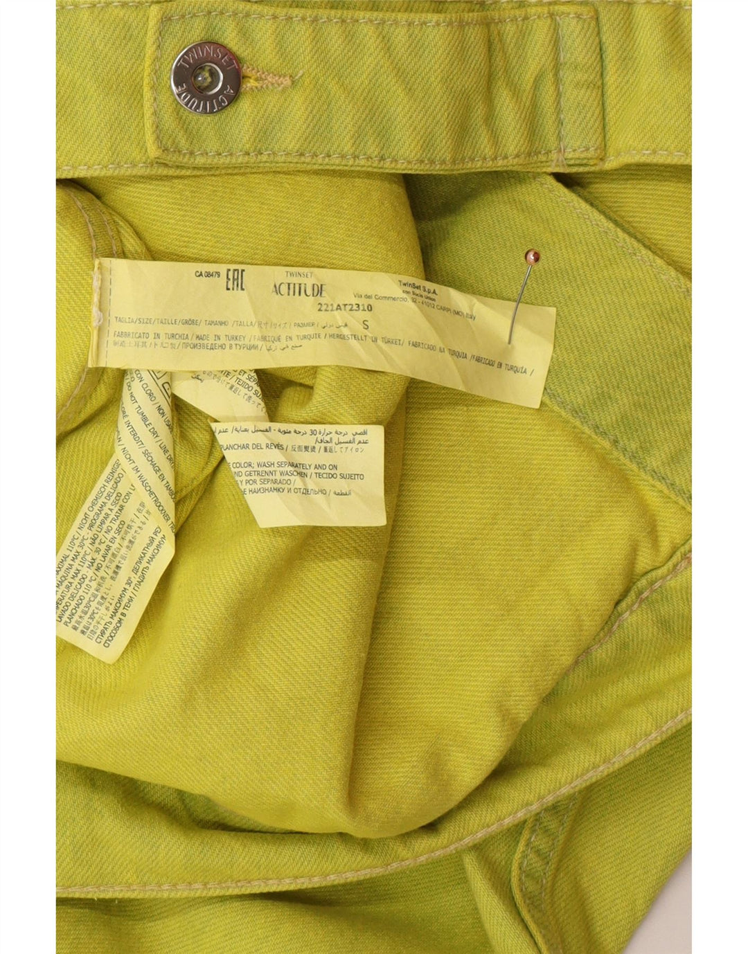 Jachetă de blugi supradimensionată pentru femei TWINSET UK 10 mic, verde, bumbac, modernă