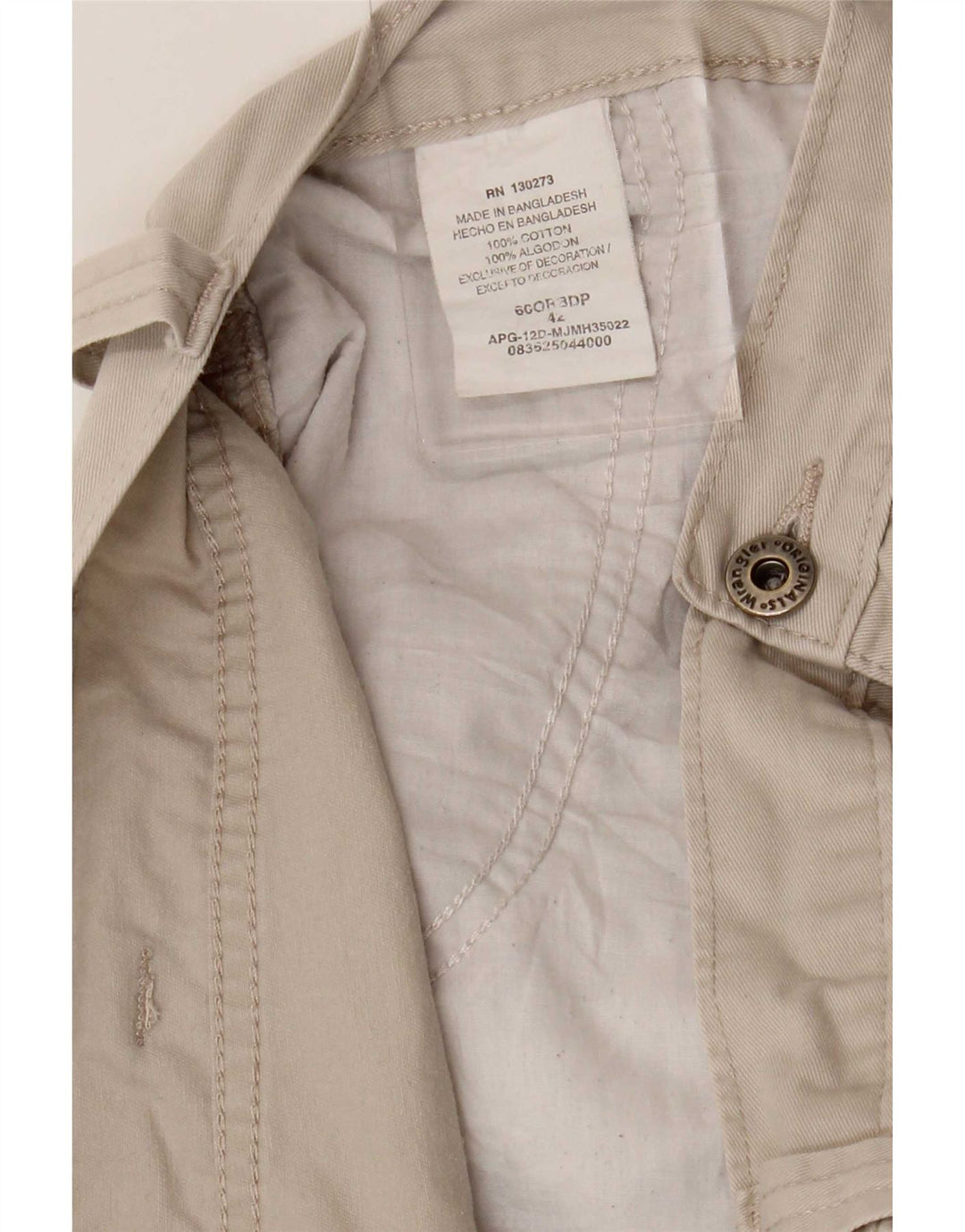 Pantaloni scurți cargo Wrangler pentru bărbați W42 2XL bumbac bej