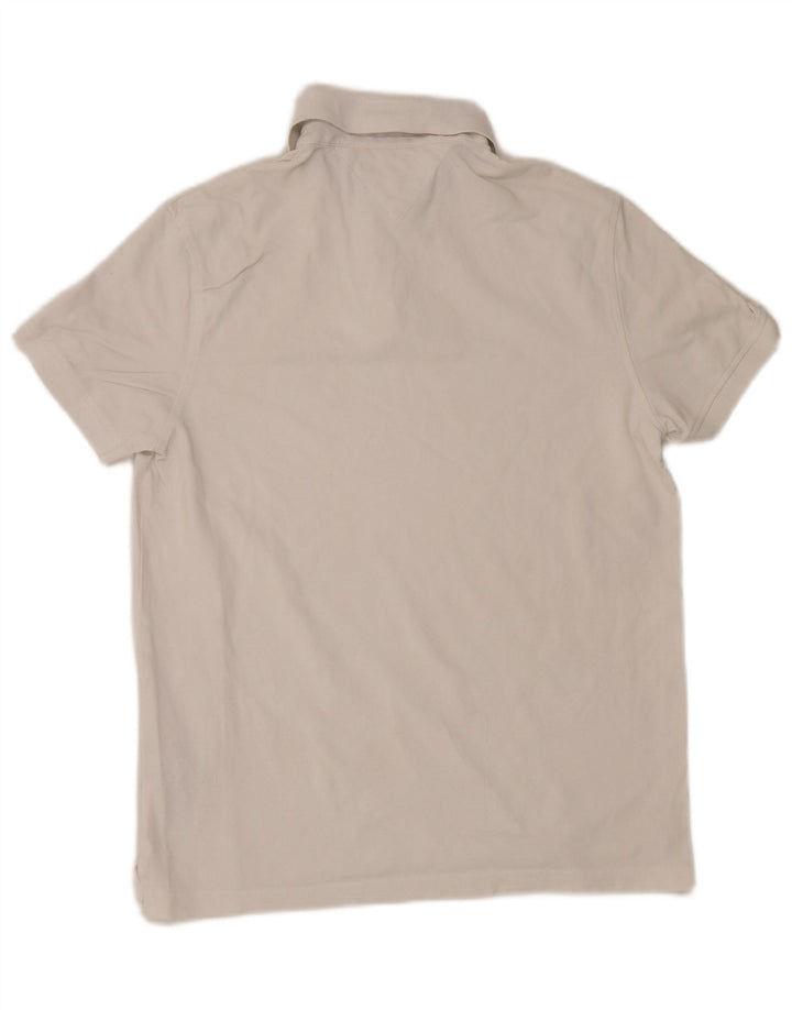 Cămașă polo Tommy Hilfiger pentru bărbați, bumbac alb mediu
