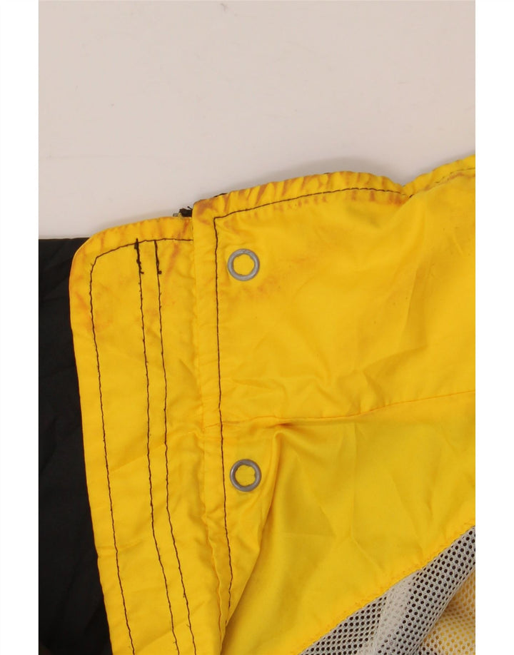 Jachetă de ploaie cu glugă pentru bărbați ASICS UK 40, mare, negru, color block