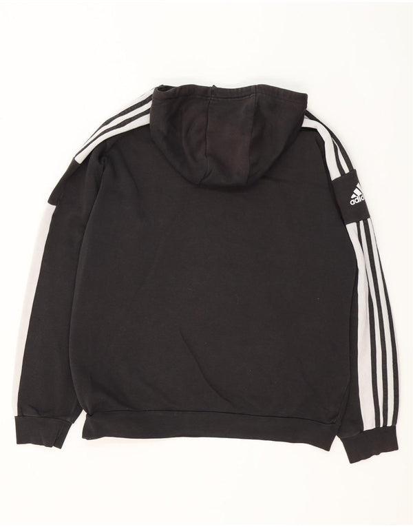 Pulover cu glugă cu grafic pentru bărbați Adidas, mare, negru, bumbac