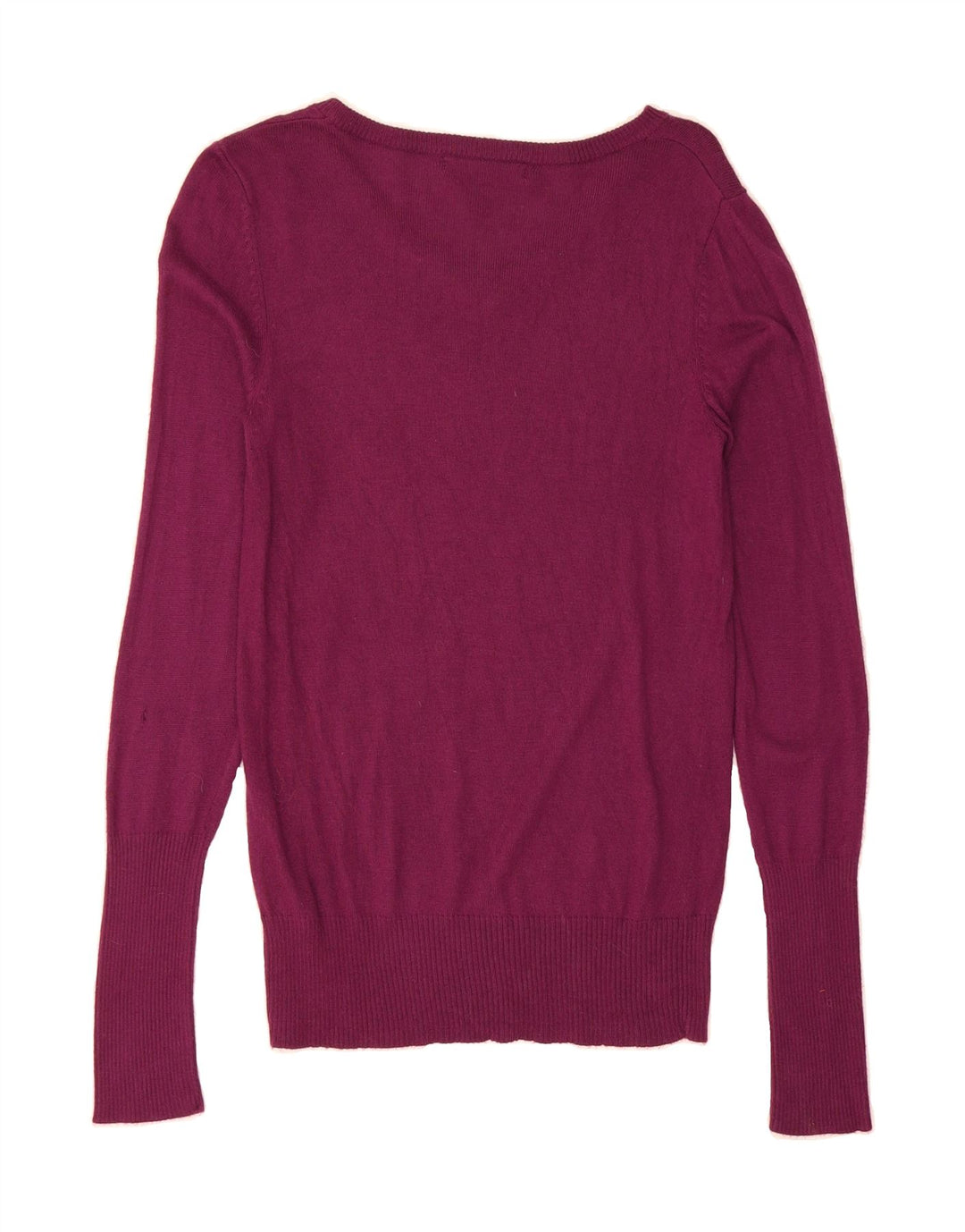 MOSSIMO Womens V-Neck Jumper Sweater UK 10 Small Maroon Nylon Vintage Mossimo and Second-Hand Mossimo from Messina Hembry 