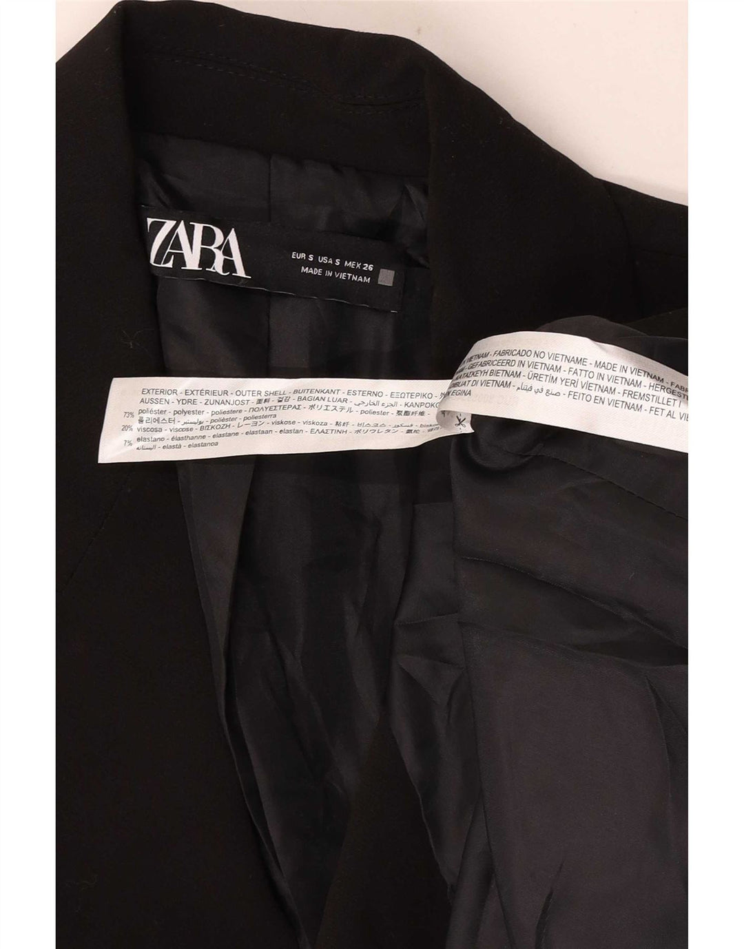 Jachetă blazer supradimensionată pentru femei Zara UK 10 Mic Negru