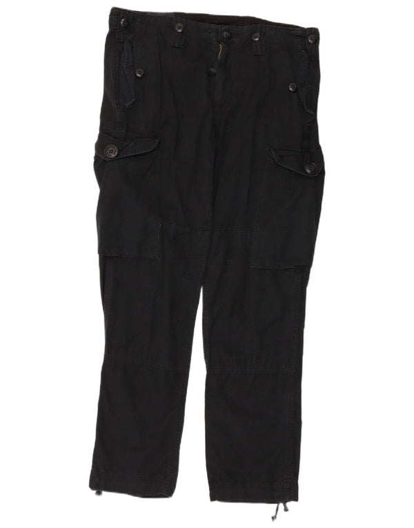 Pantaloni cargo drepti pentru bărbați Polo Ralph Lauren L34 L30 bumbac negru