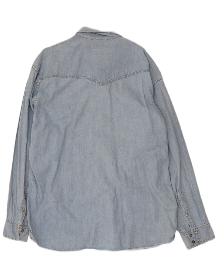 Cămașă din blugi pentru bărbați Wrangler, bumbac albastru XL