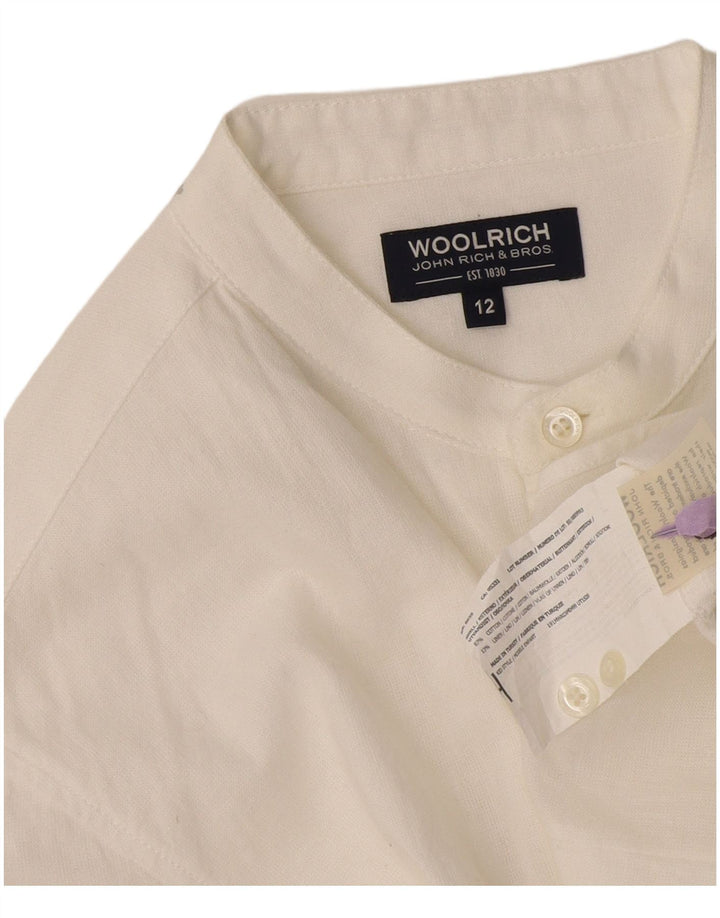 Cămașă Woolrich pentru femei UK 12 Medium White Bumbac