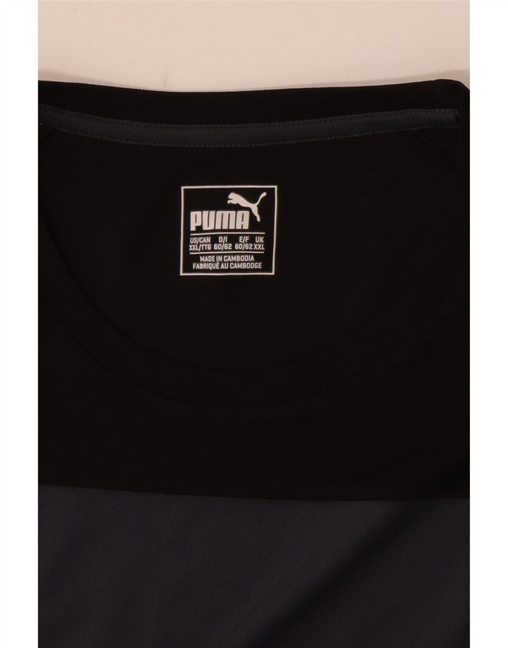 Tricou pentru bărbați PUMA Top 2XL Negru Colorblock
