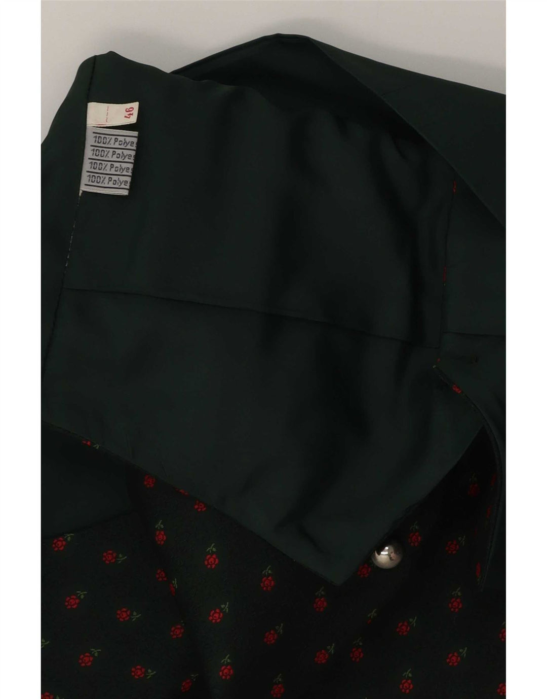 Vestă Vintage pentru bărbați IT 46 Poliester Floral Verde Mic