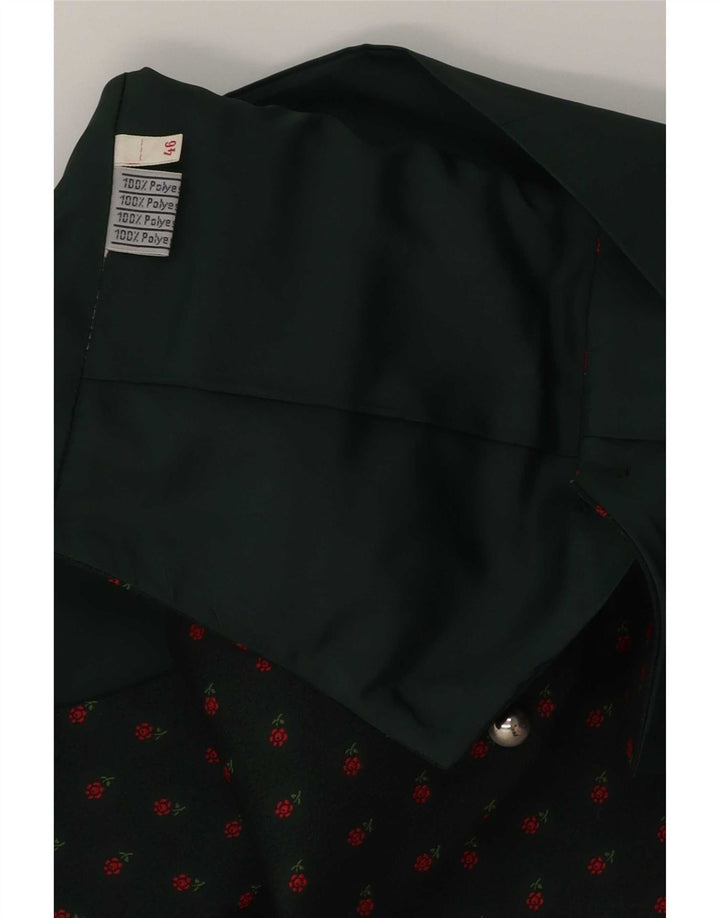 Vestă Vintage pentru bărbați IT 46 Poliester Floral Verde Mic