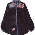 Bluză cu cămașă cu grafică Desigual pentru femei UK 18 XL bleumarin mozaic