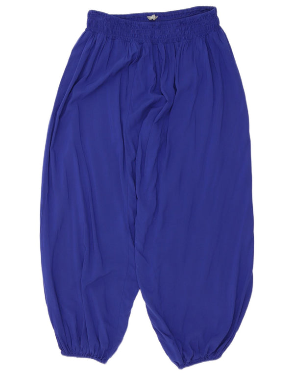 Pantaloni harem pentru femei Marks & Spencer, mari W32 L26, viscoză albastră