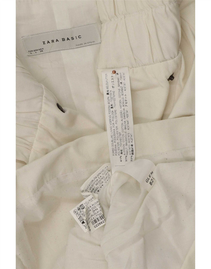 Jachetă Utilitară pentru Damă Zara UK 16 Mare Bumbac Alb