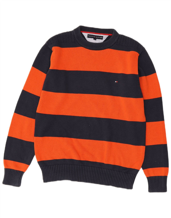 Pulover Tommy Hilfiger pentru bărbați, cu decolteu, mediu, bleumarin, color block