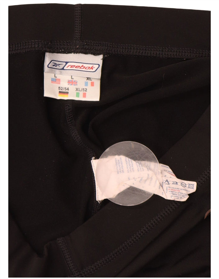 Pantaloni scurti sport Reebok pentru femei UK 14, mari, negru, poliester