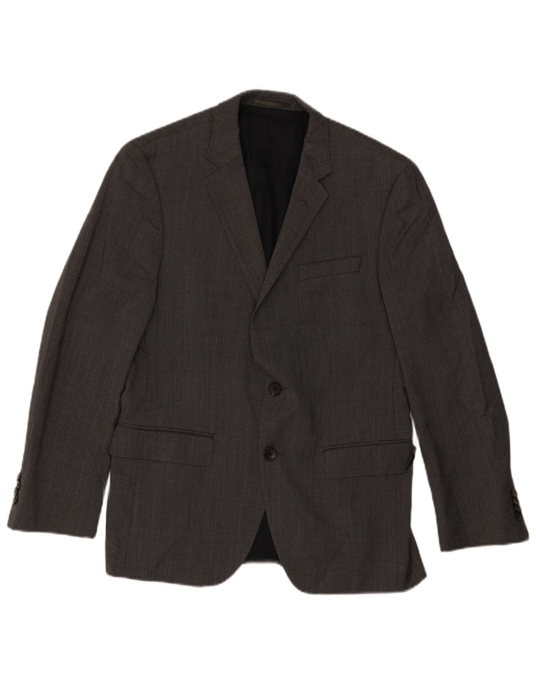 HUGO BOSS Mens 2 Button Blazer Jacket UK 38 Medium Grey Spotted
