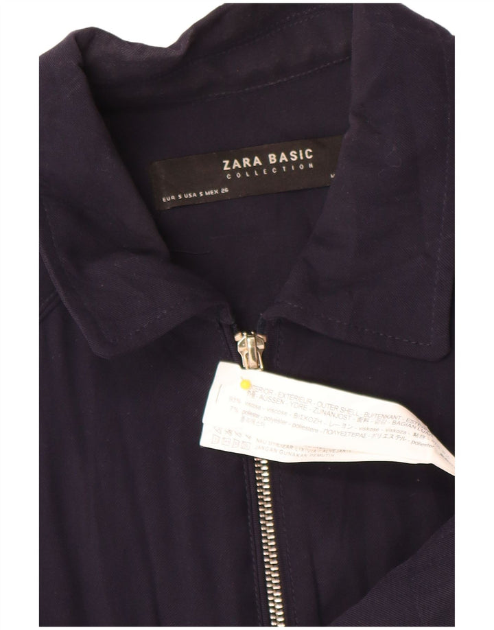 Bomber pentru femei Zara UK 10 Mic, viscoză bleumarin