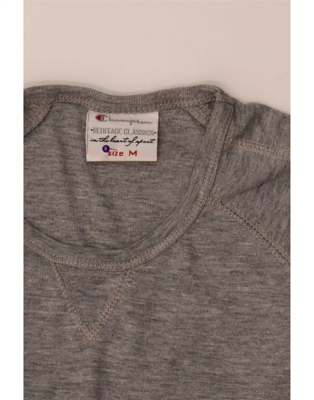 Champion Womens Heritage Classics Top cu mânecă lungă UK 12 Medium Gri Flecked