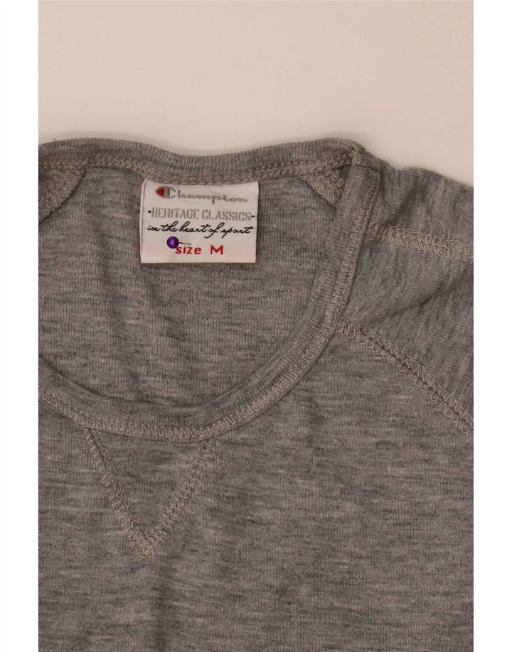 Champion Womens Heritage Classics Top cu mânecă lungă UK 12 Medium Gri Flecked
