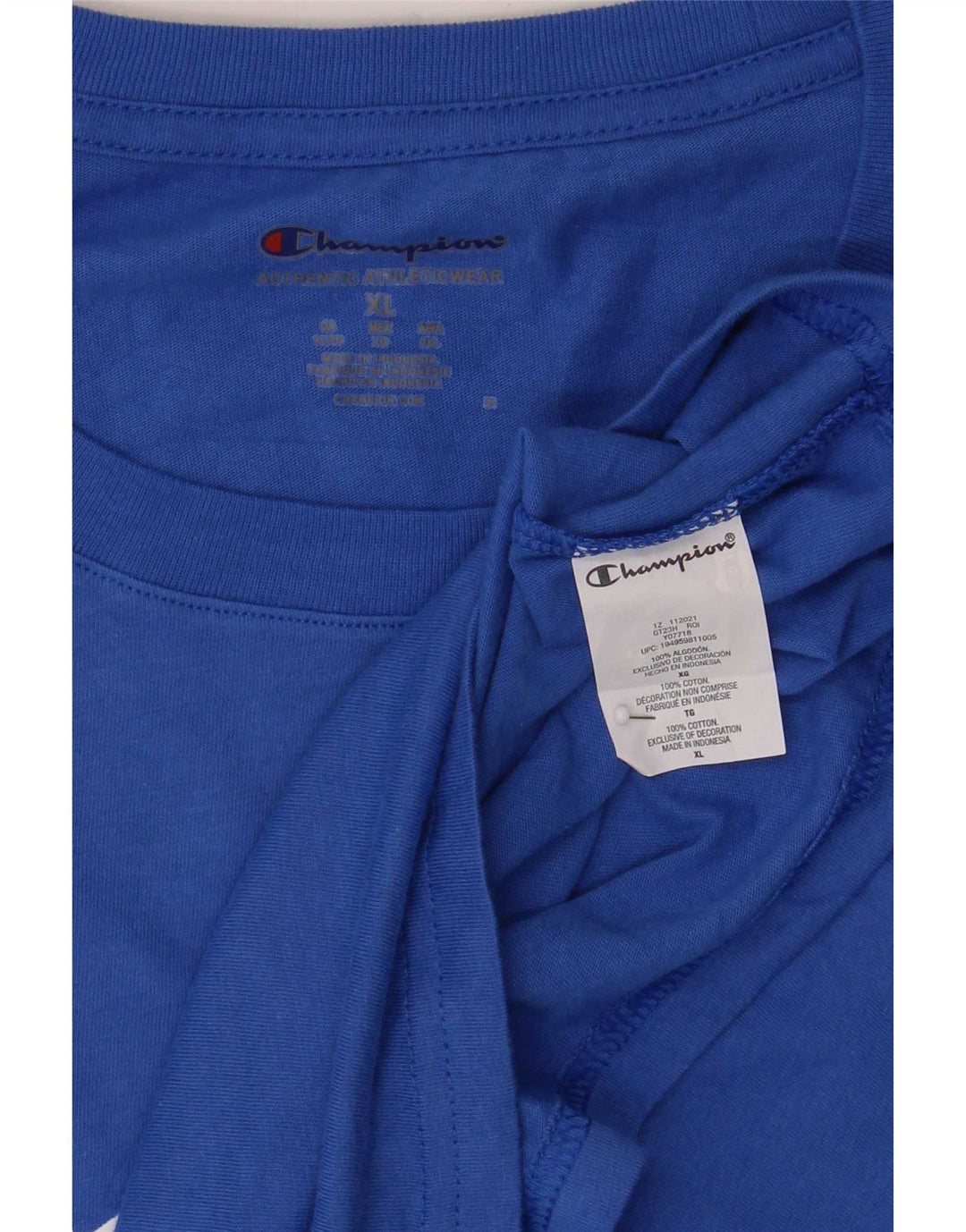 Tricou grafic pentru bărbați Champion Top XL Bumbac albastru