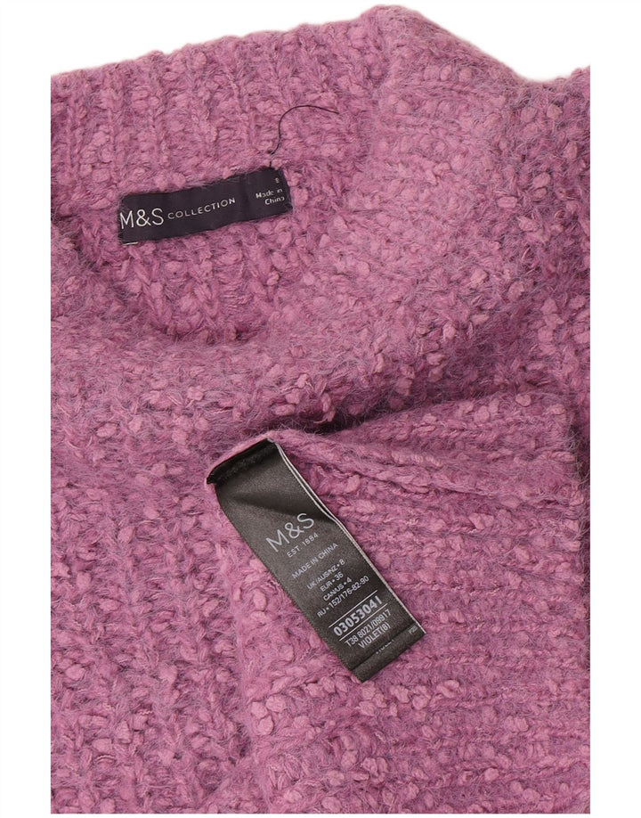 Pulover pentru femei Marks & Spencer, cu gât de barcă, poliester mic violet