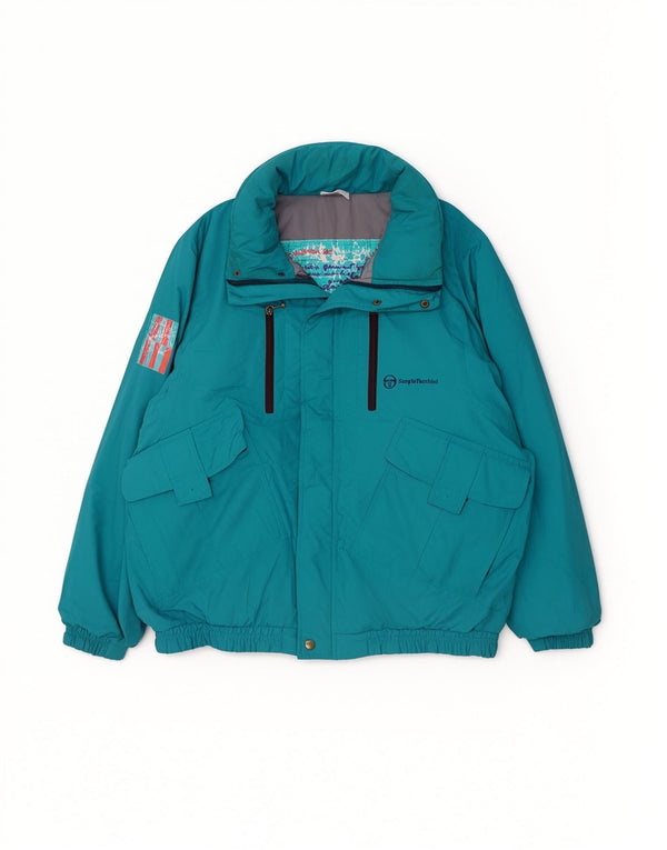 Jachetă de schi căptușită pentru bărbați Sergio Tacchini UK 42 XL Poliester verde
