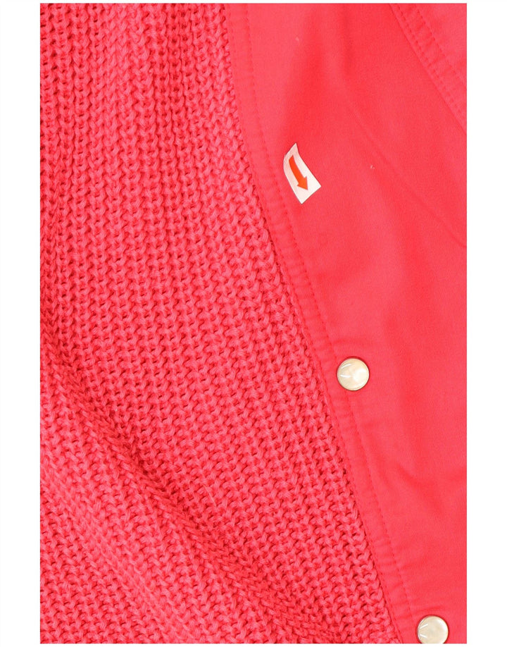 Pulover cardigan Vintage pentru femei la dublu piept IT 42 Roz mediu