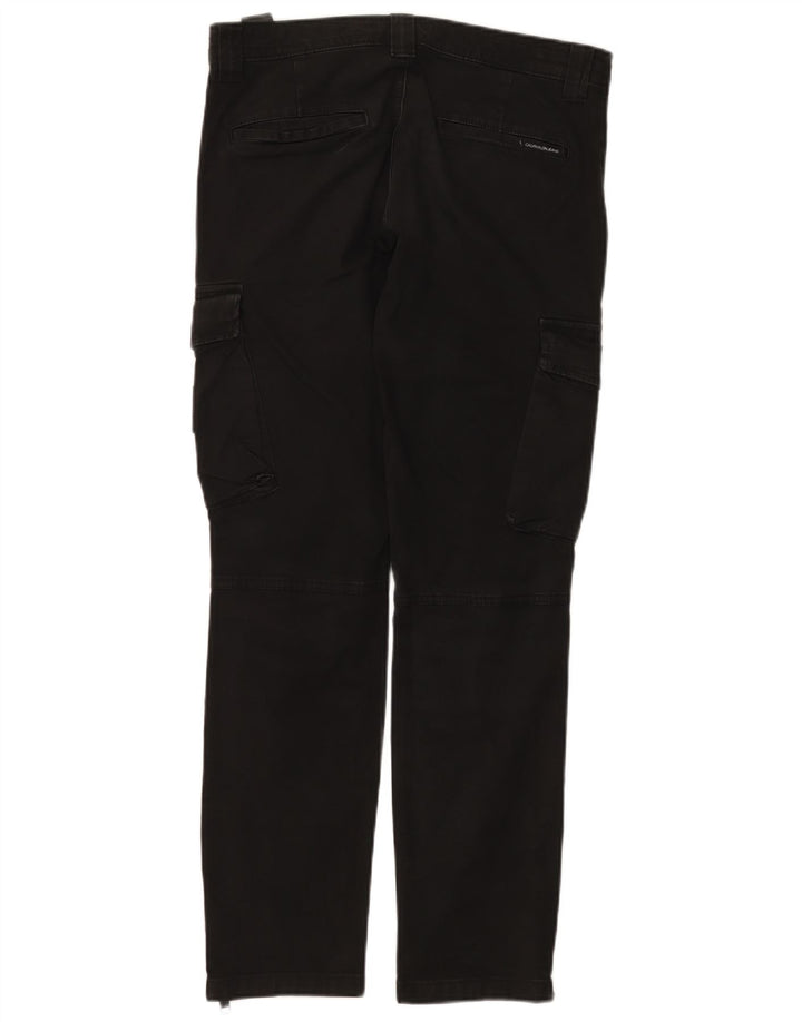 Pantaloni cargo slim pentru bărbați CALVIN KLEIN L30 L29 bumbac negru