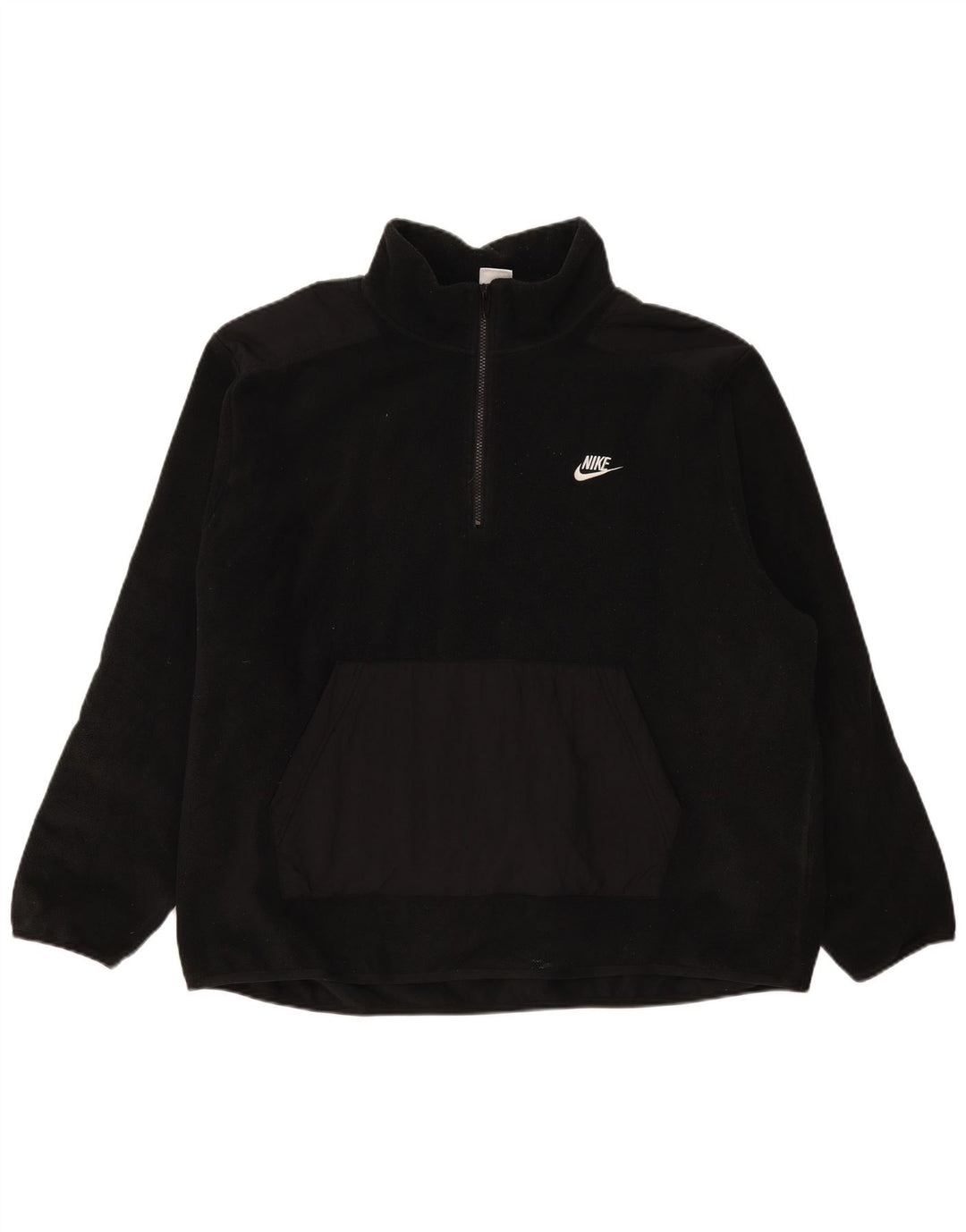 Pulover Nike pentru bărbați, cu fermoar și gât, 2XL, negru