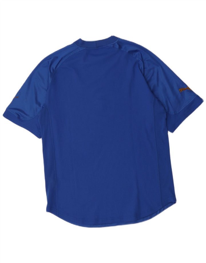 Tricou pentru bărbați Puma Top Medium Blue Poliester