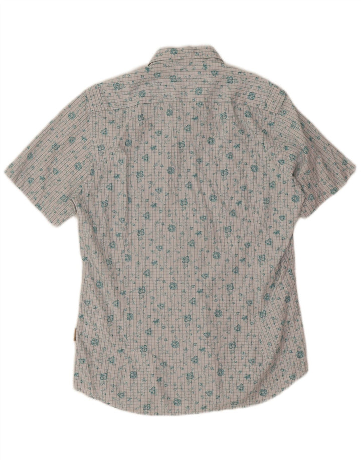 Cămașă cu mânecă scurtă pentru bărbați Ted Baker, mărime 3, bumbac floral, alb, mediu