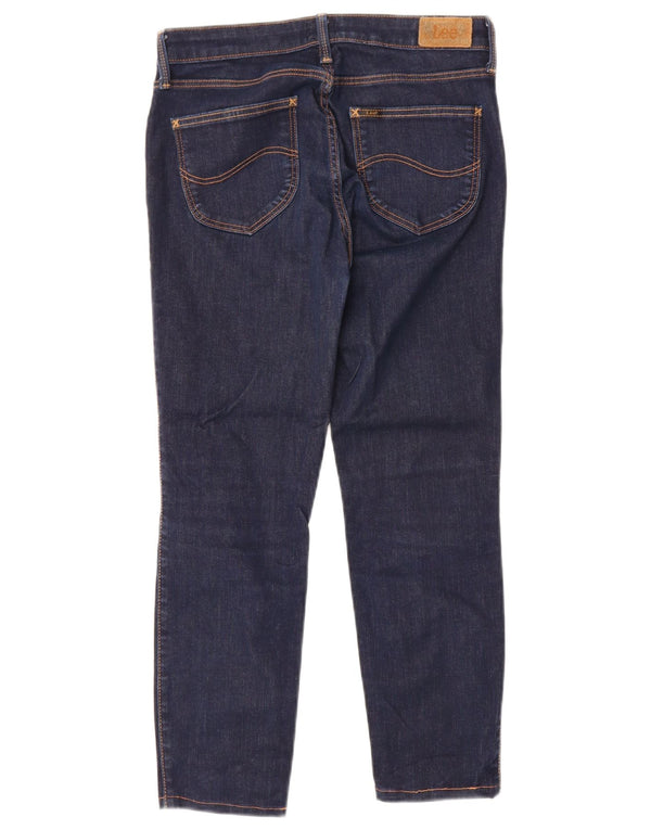 Blugi Lee pentru femei Scarlett Crop skinny W28 L25 bumbac bleumarin