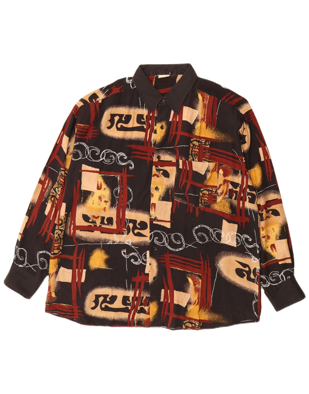 Cămașă pentru bărbați VINTAGE cu model abstract, XL, multicoloră