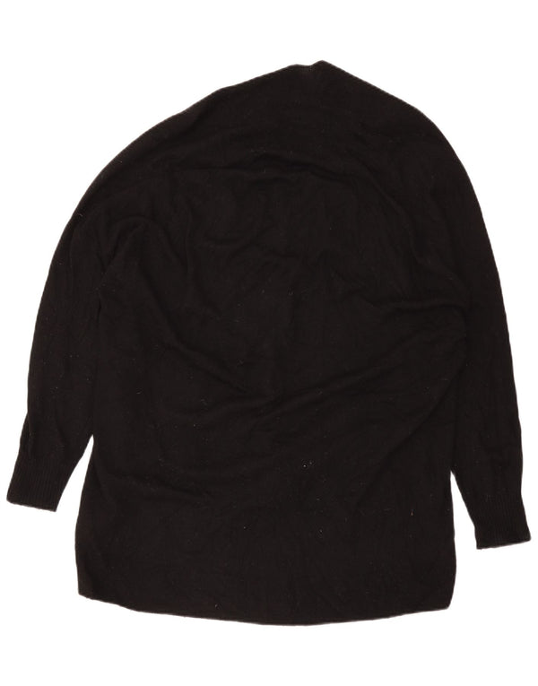 Pulover cardigan supradimensionat pentru femei Zara UK 10 Lână neagră mică