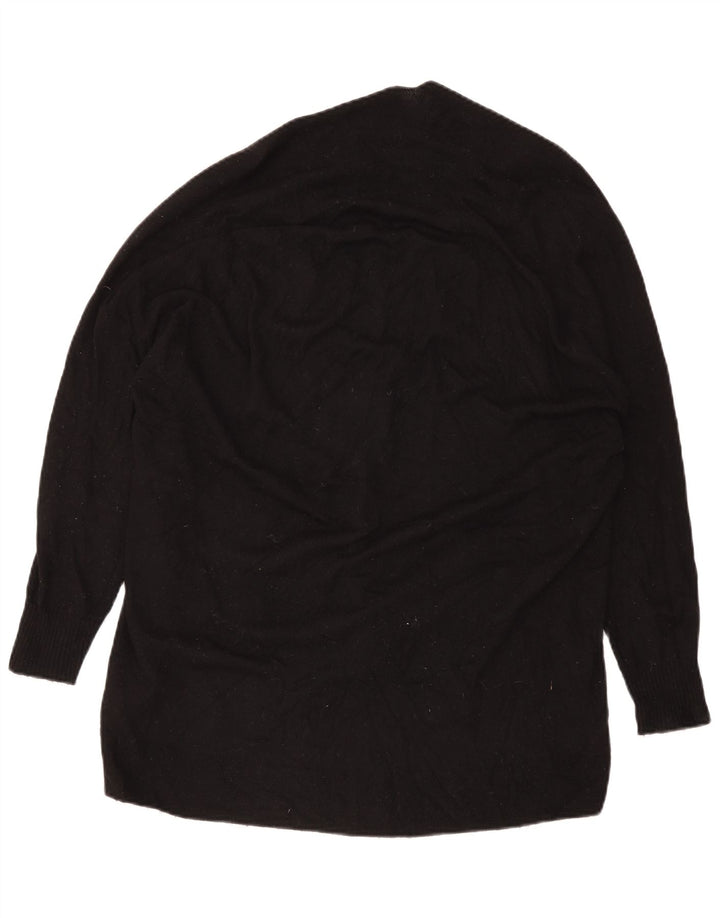 Pulover cardigan supradimensionat pentru femei Zara UK 10 Lână neagră mică