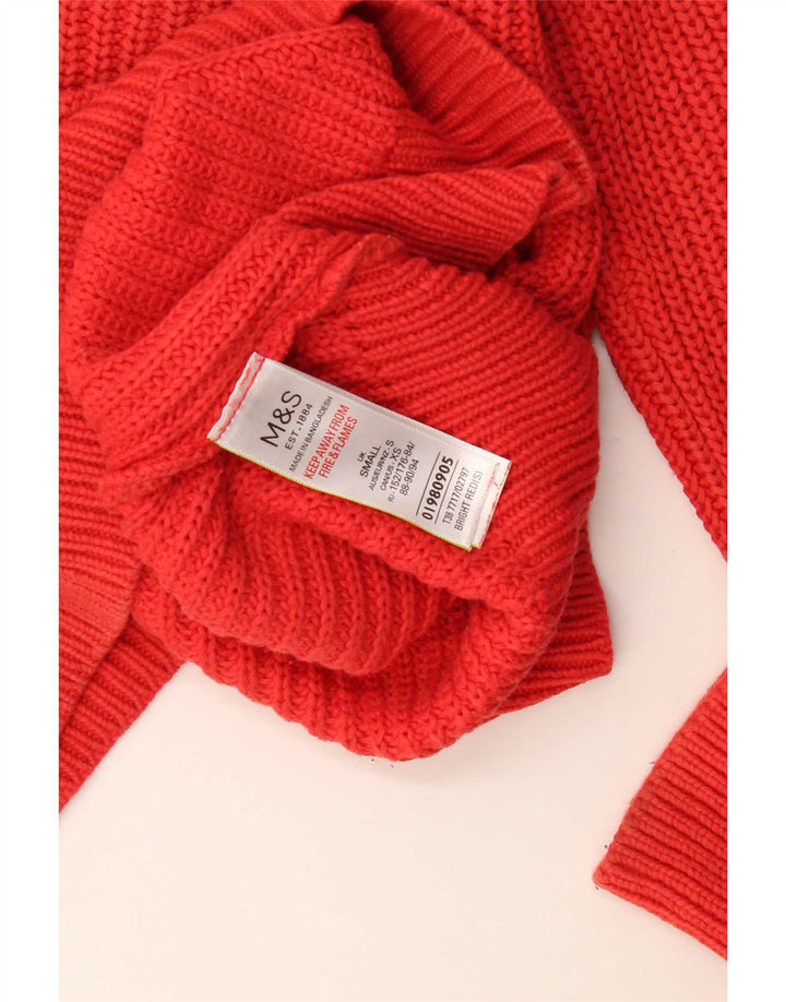 Pulover pentru bărbați Marks & Spencer cu gât roșu mic, bumbac